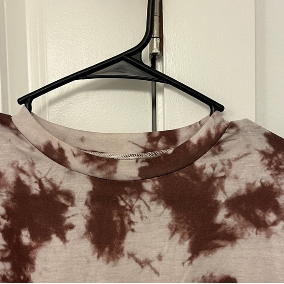 SHEIN Beige and Brown Tie-Dye Mini Dress - Picture 6 of 7